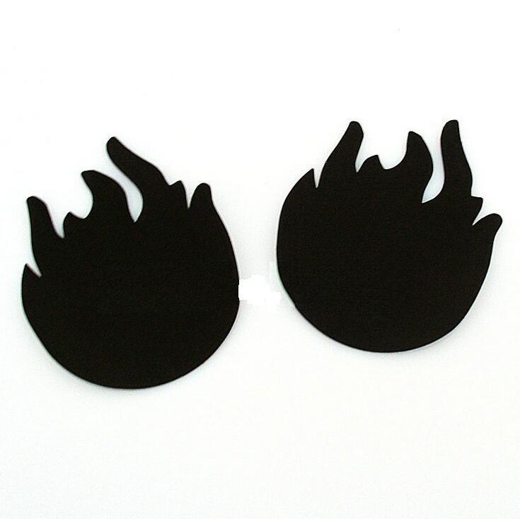 Black Satin Flame Pasties