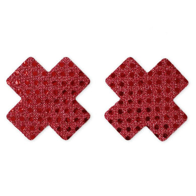 Ruby Red Sparkle Sequin Cross Pasties