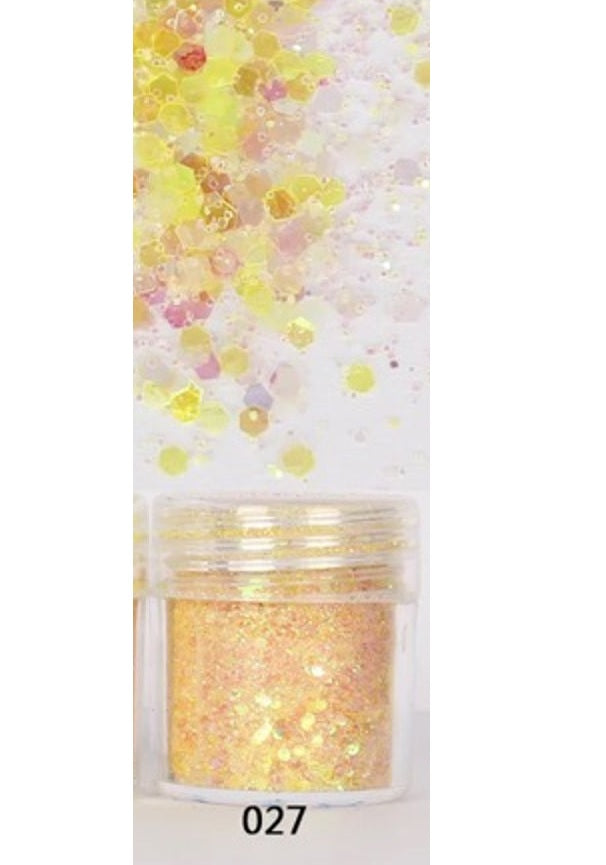 Orange and Yellow Spread Eagle Glitter