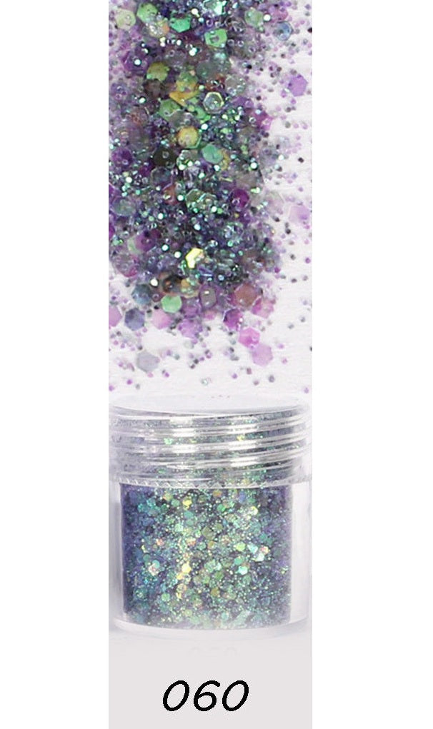 Purple and Green Footsie Glitter