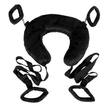 Load image into Gallery viewer, Black Bondage Lockable Restraints with Neck Pillow