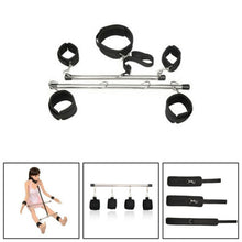 Load image into Gallery viewer, Black Fantasy Slave Spreader Bar Frame Bondage Restraint Set