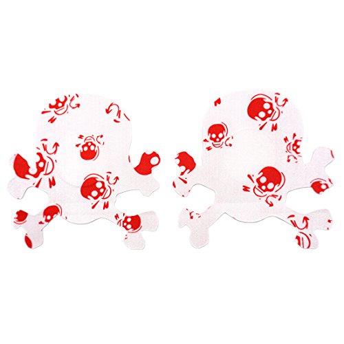 Red Skull and White Satin Skull Pasties