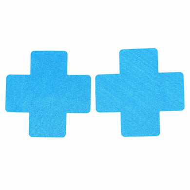 Sea Blue Satin Cross Pasties