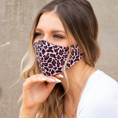 Purple Leopard Face Mask