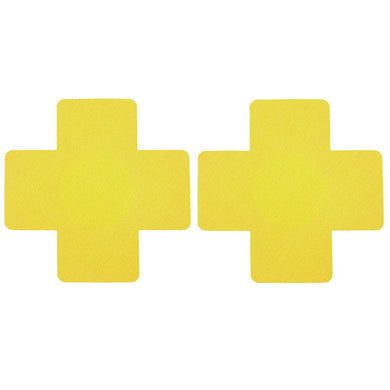 Yellow Satin Cross Pasties