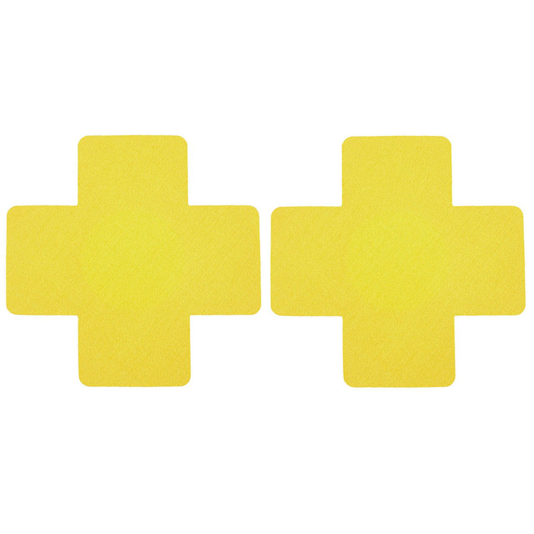 Yellow Satin Cross Pasties