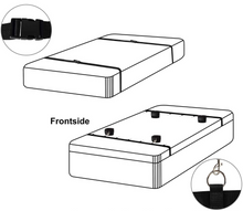 Load image into Gallery viewer, Black Bondage Bed 7 Rings Slave Set Restraint Kit