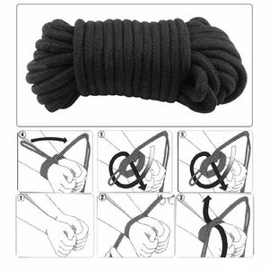 Black 10m Bondage Rope