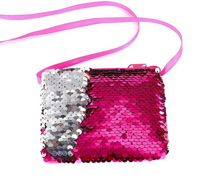 Hot Pink to Silver Flip Sequin Mini-Mini Purse