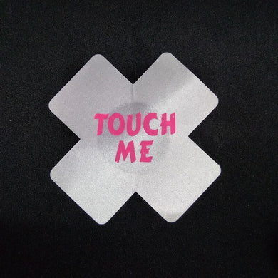 White TOUCH ME Satin Cross Pasties