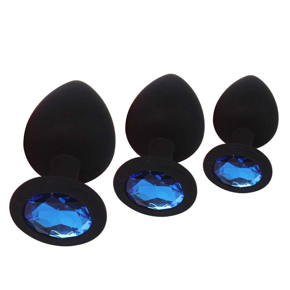 Blue Gem 3 Sizes Unisex Butt Toy Insert Plug Trainer Kit