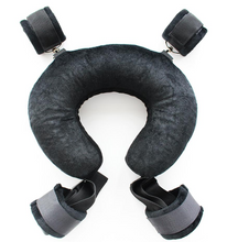 Load image into Gallery viewer, Black Bondage Lockable Restraints with Neck Pillow