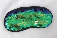 Load image into Gallery viewer, Mermaid Green to Black Flip Sequin Eyeshade Sleeping Mask