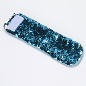 Sea Blue to Pink Flip Sequin Dream Wristband Cuff