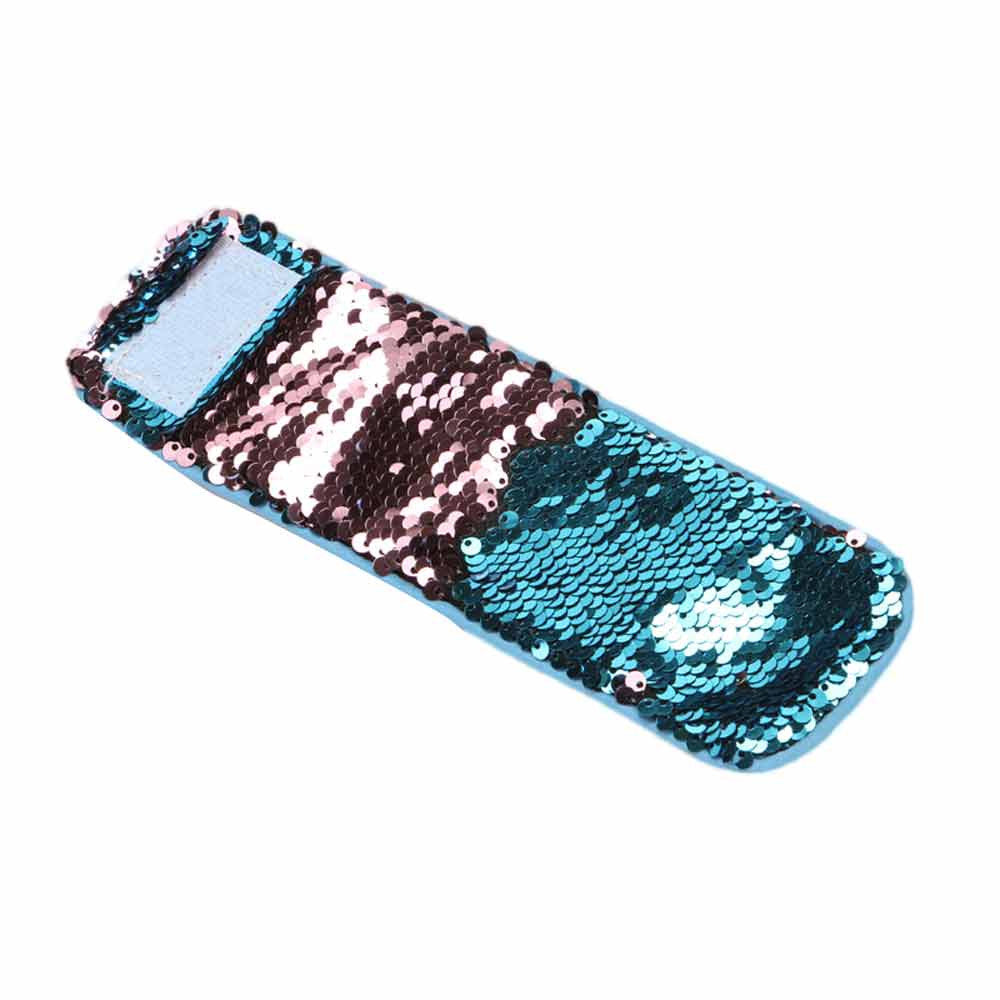 Sea Blue to Pink Flip Sequin Dream Wristband Cuff