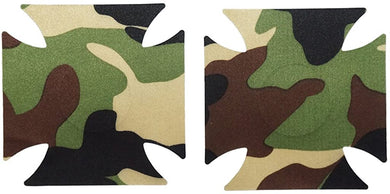 Camouflage Army Print Satin Cross Pasties