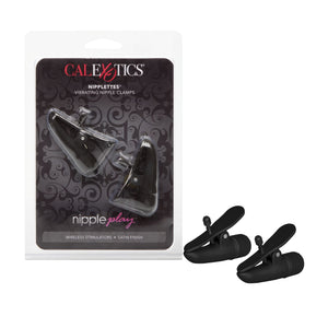 Black Vibrating Nipple Clamps