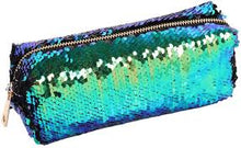 Load image into Gallery viewer, Mermaid Green to Black Flip Sequin Pouch