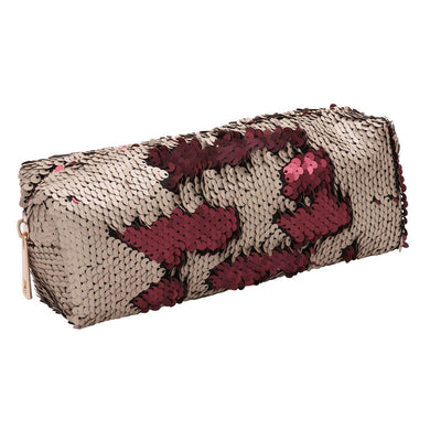 Red to Champagne Flip Sequin Pouch