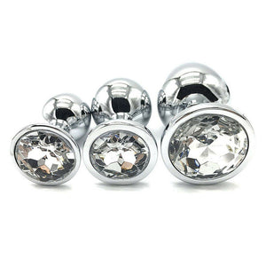 Crystal Gems 3 Sizes Unisex Butt Toy Insert Plug Kit