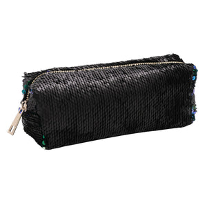 Mermaid Green to Black Flip Sequin Pouch