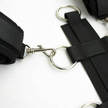 Load image into Gallery viewer, Black Bondage Front or Back Neck and Wrist Restraint Kit