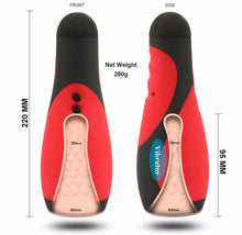 Load image into Gallery viewer, Red and Black Oral Sex Lover Masturbator Sex Toy with Suction