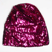 Load image into Gallery viewer, Hot Pink to Silver Flip Sequin Beanie