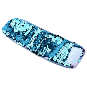 Sea Blue to Purple Flip Sequin Dream Wristband Cuff