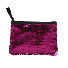 Load image into Gallery viewer, Hot Pink to Silver Flip Sequin Stunning Small Clutch