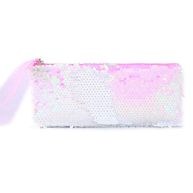 Magic Pink Iridescent Flip Sequin Star Pouch