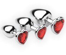 Load image into Gallery viewer, Red Hearts 3 Sizes Unisex Butt Toy Insert Plug Trainer Kit