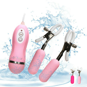 Pink Vibrating Nipple Clamps