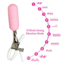 Load image into Gallery viewer, Pink Vibrating Nipple Clamps