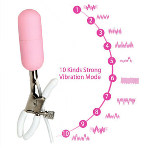 Pink Vibrating Nipple Clamps