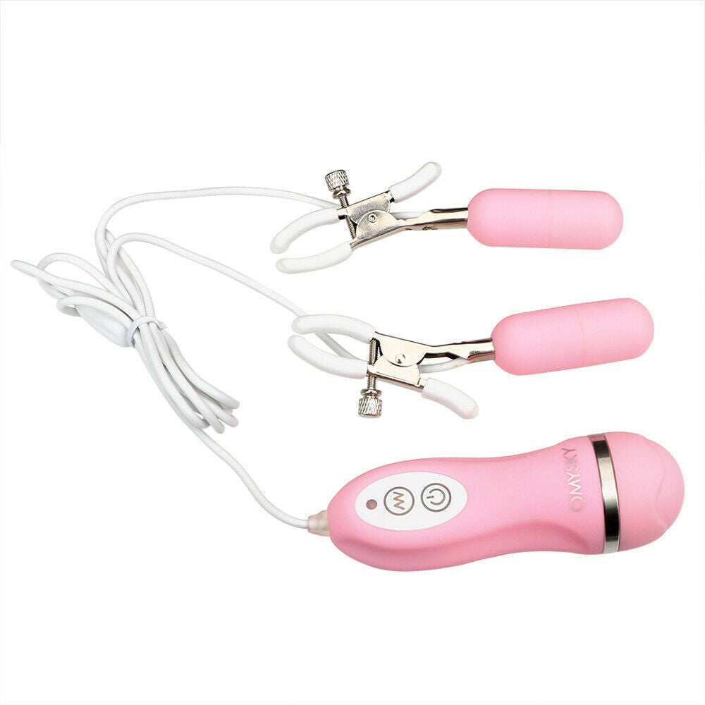 Pink Vibrating Nipple Clamps