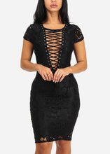 Load image into Gallery viewer, Black Lace Cocktail Dress