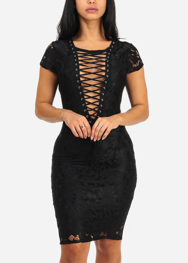 Black Lace Cocktail Dress