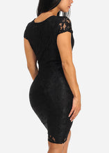 Load image into Gallery viewer, Black Lace Cocktail Dress