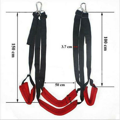 Red and Black Bondage Sex Swing