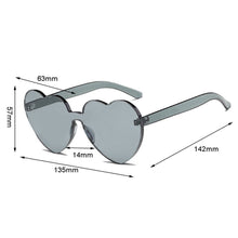 Load image into Gallery viewer, Gray Sweet Heart Sunglasses