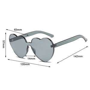 Gray Sweet Heart Sunglasses