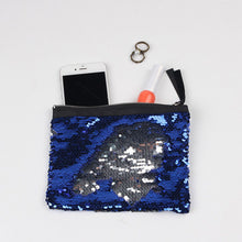 Load image into Gallery viewer, Royal Blue to Silver Flip Sequin Stunning Small Clutch