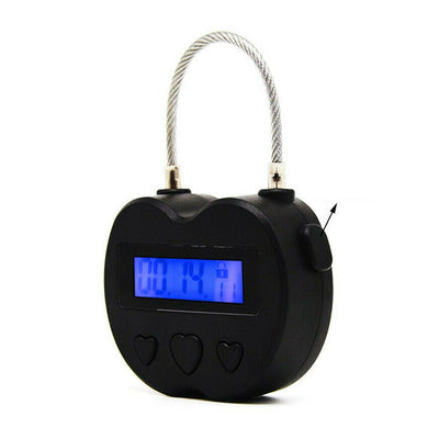 Black Multipurpose Time Lock for Bondage Play