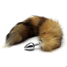 Load image into Gallery viewer, Yellow and Brown Faux Fox Tail Butt Plug