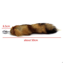 Load image into Gallery viewer, Yellow and Brown Faux Fox Tail Butt Plug