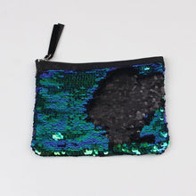 Load image into Gallery viewer, Mermaid Green to Black Flip Sequin Stunning Small Clutch