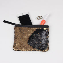 Load image into Gallery viewer, Gold to Black Flip Sequin Stunning Small Clutch