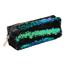 Load image into Gallery viewer, Mermaid Green to Black Flip Sequin Pouch